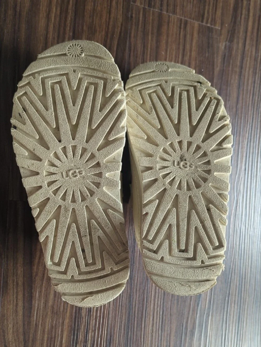 UGG Kids Neutral Cream Double-Strap Slide Sandals